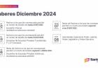Cronograma de pago de haberes de diciembre a trabajadores provinciales
