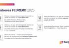 Cronograma de pago de haberes de febrero a trabajadores provinciales   