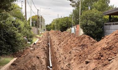 San Jerónimo Sud: la Provincia alcanzó la mitad de los trabajos para la construcción de la nueva red de cloacas