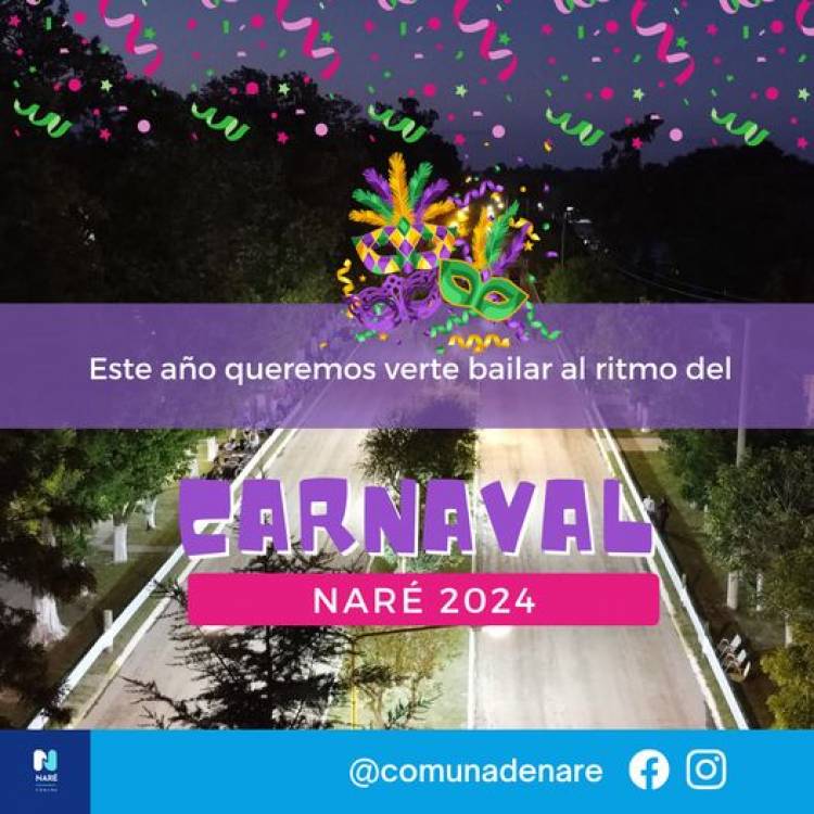 Naré se prepara para un nuevo Carnaval 2024....