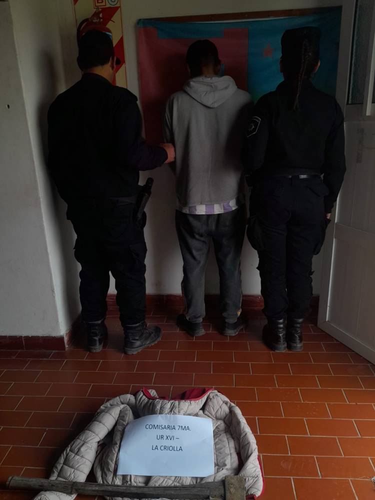  Aprehendieron a un masculino en la localidad de La Criolla