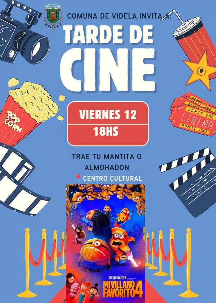Este Viernes 12 -Tarde de Cine en Videla 