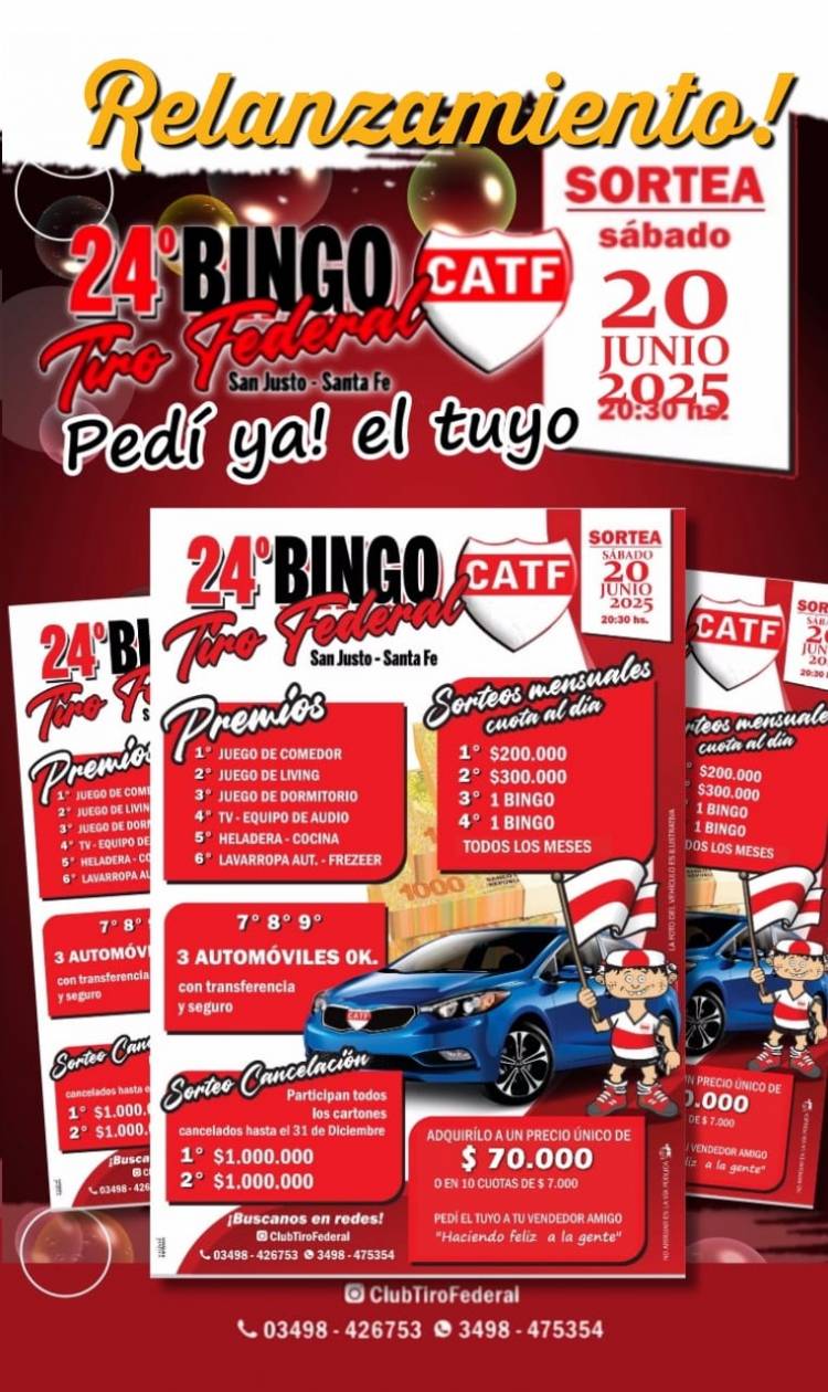 Relanzamiento del 24° Bingo Tiro Federal 
