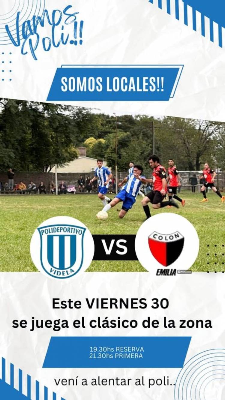 Este viernes 30 se Juega el clásico de la zona 
