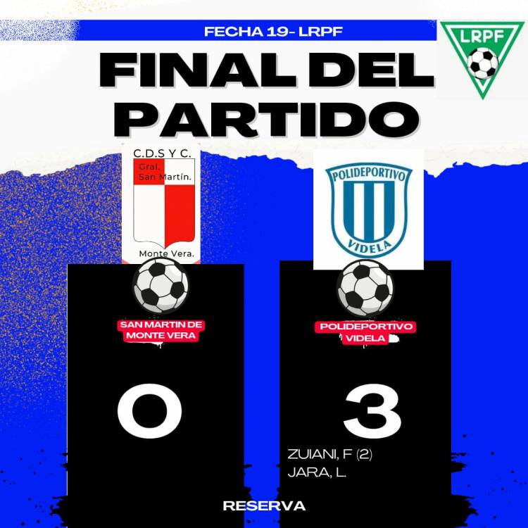 Liga Paivense de Fútbol Fecha 19- Poli Videla Reseva