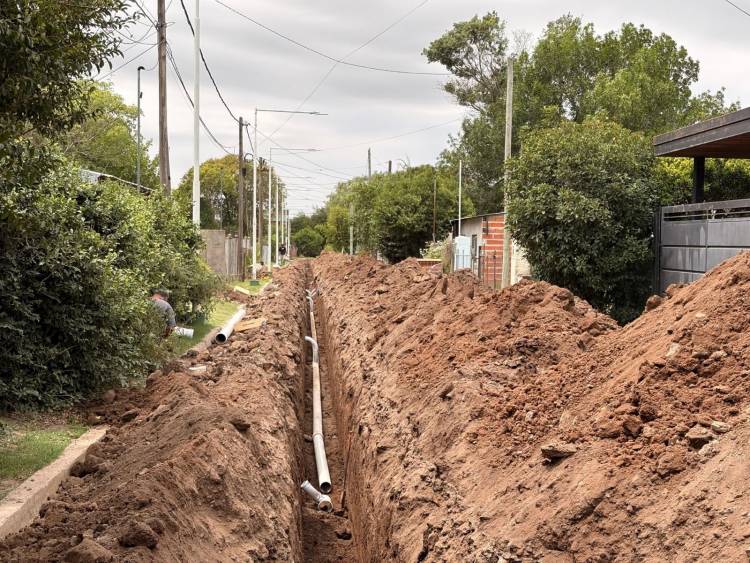 San Jerónimo Sud: la Provincia alcanzó la mitad de los trabajos para la construcción de la nueva red de cloacas