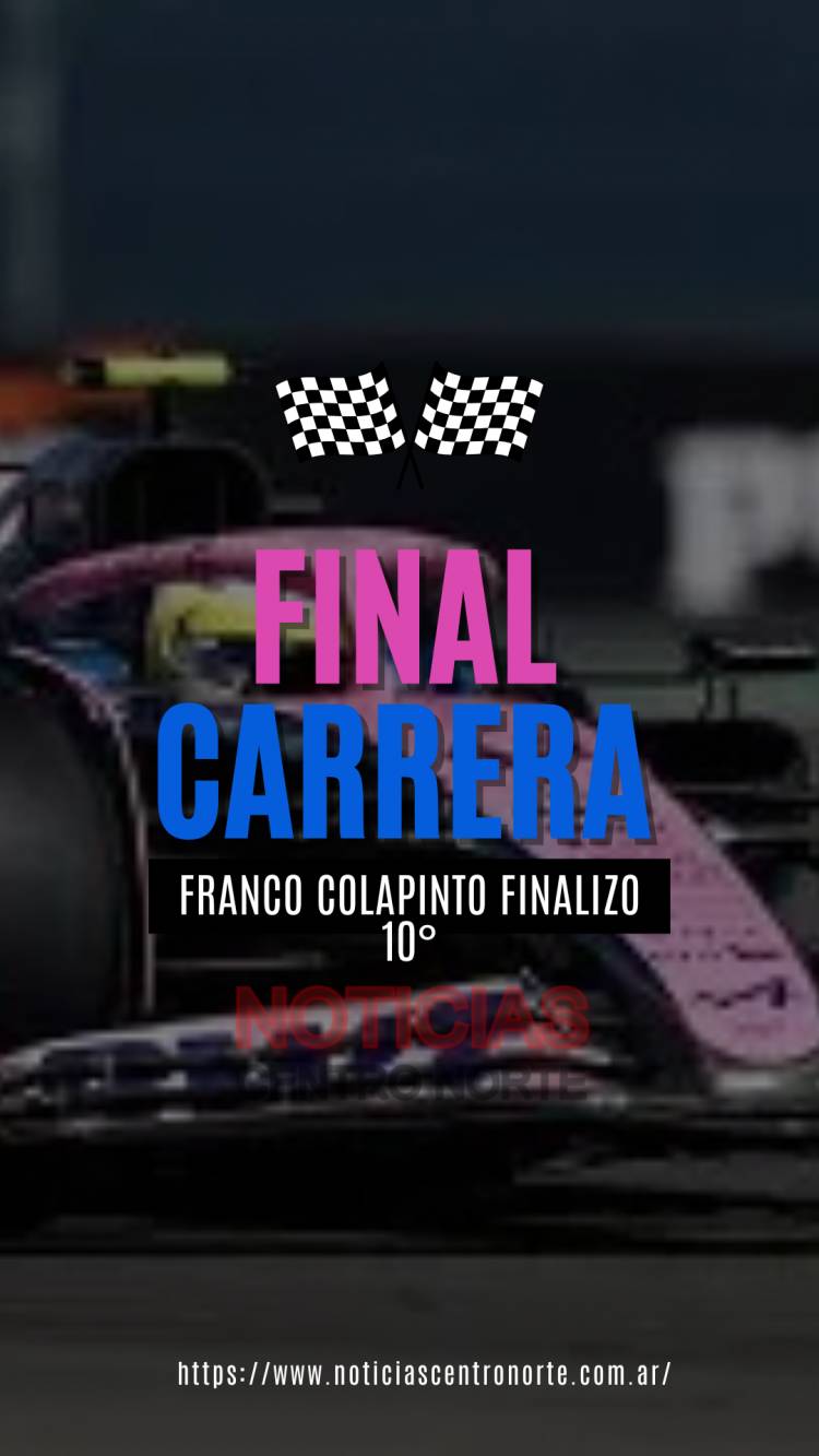 Colapinto finalizo 10° luego de una mala largada en la sprint del GP