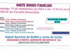 Mate Bingo Familiar//El evento es organizado e invitado por el Jardín de Infantes Nº 143.