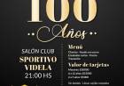 SPORTIVO VIDELA FESTEJARA SUS 100 AÑOS EL 8 DE NOVIEMBRE CON UNA CENA
