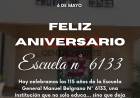 Felices 115 años, querida Escuela
