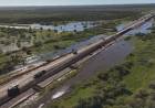 Provincia avanza con obras para proteger y repavimentar el puente sobre el Río Salado en la Ruta 39