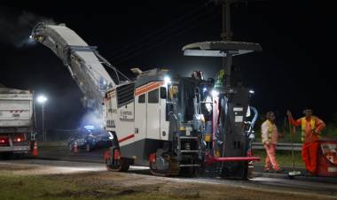 Provincia avanza en la reparación y repavimentación de Autopista en la salida de la ciudad de Santa Fe