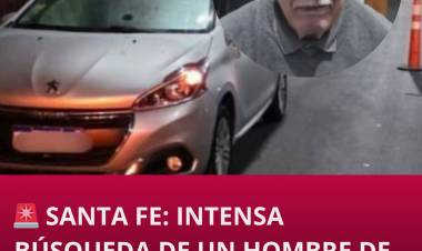  SANTA FE: INTENSA BÚSQUEDA DE UN HOMBRE DE 79 AÑOS TRAS HALLAR SU AUTO ABANDONADO EN EL PUENTE OROÑO