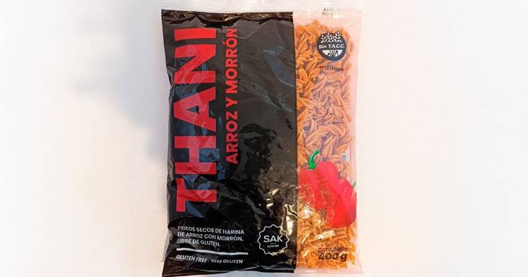 La Assal emitió un alerta alimentaria sobre fideos secos de harina de arroz con morrón libre de gluten de la marca Thani