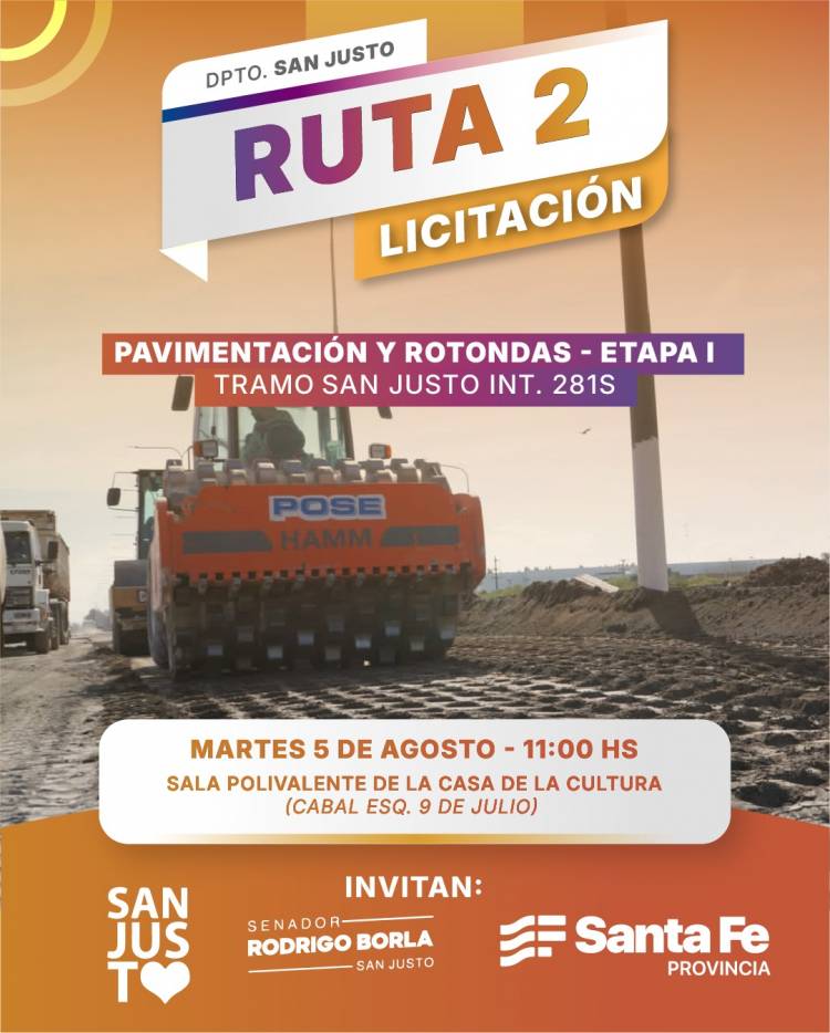 DE INTERES PARA TODA LA GRAN REGIÓN: LICITACIÓN DE PAVIMENTACIÓN Y ROTONDAS DE LA PRIMERA ETAPA DE LA RUTA 2.