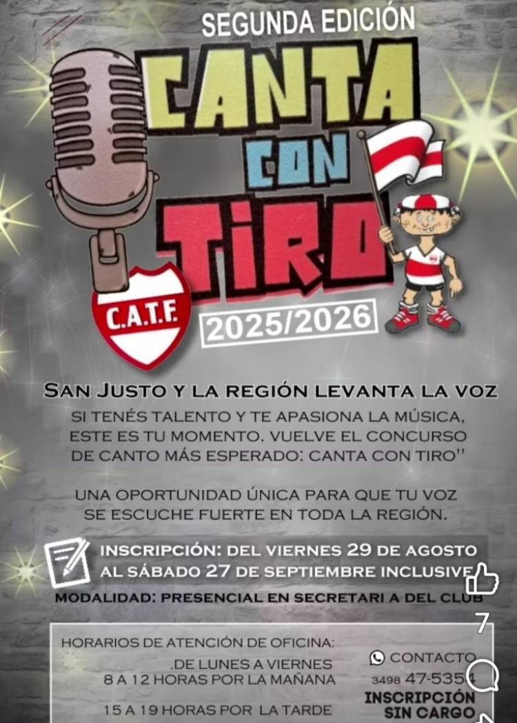 TIRO FEDERAL PREPARA LA SEGUNDA EDICION DE CANTA CON TIRO