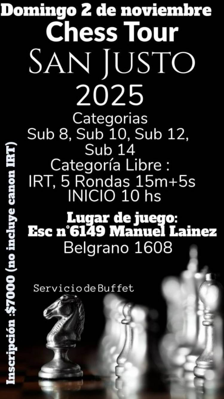 Ajedrez//Importante torneo este domingo en la Escuela Laínez.