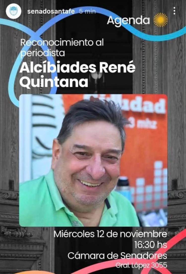 EL PERIODISTA SANJAVIERINO RENE QUINTANA SERA RECONOCIDO EN EL SENADO