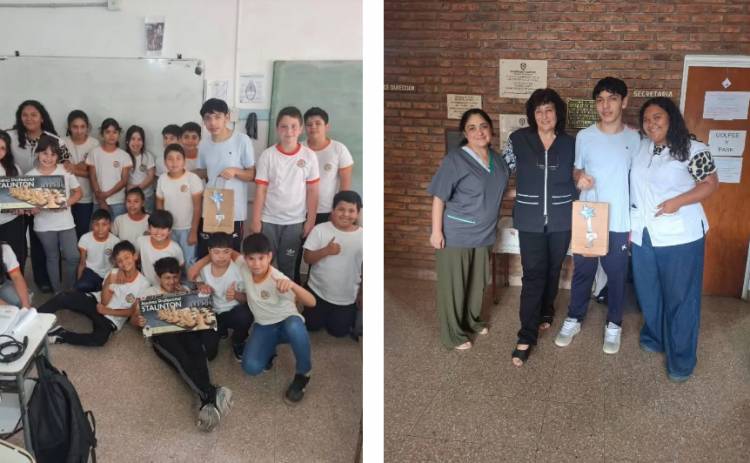 Escuela Laínez de San Justo Jornada de ajedrez a cargo del profesor, árbitro y campeón Luca Bona.