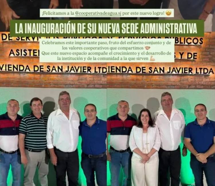LA COOPERATIVA DE AGUA POTABLE DE VIDELA PRESENTE EN SAN JAVIER.