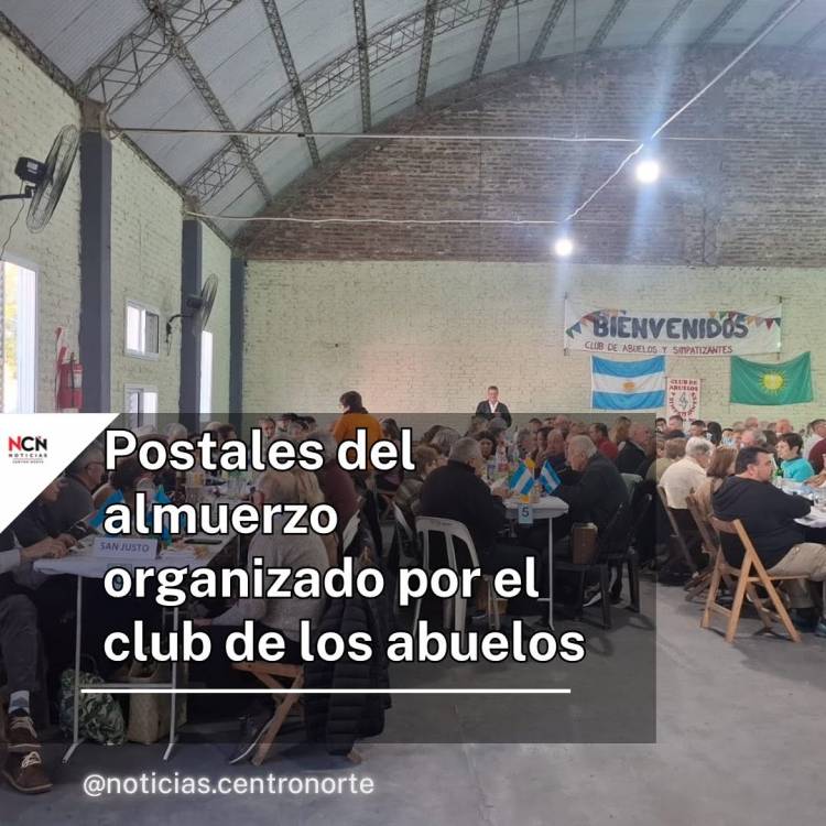 El Club de los Abuelos celebró su 41° aniversario con un multitudinario almuerzo
